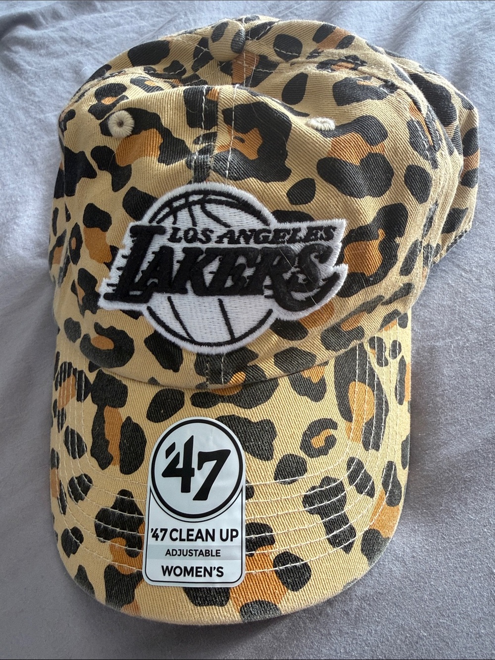 47 Los Angeles Lakers Leopard Print Cap in Tan and Black